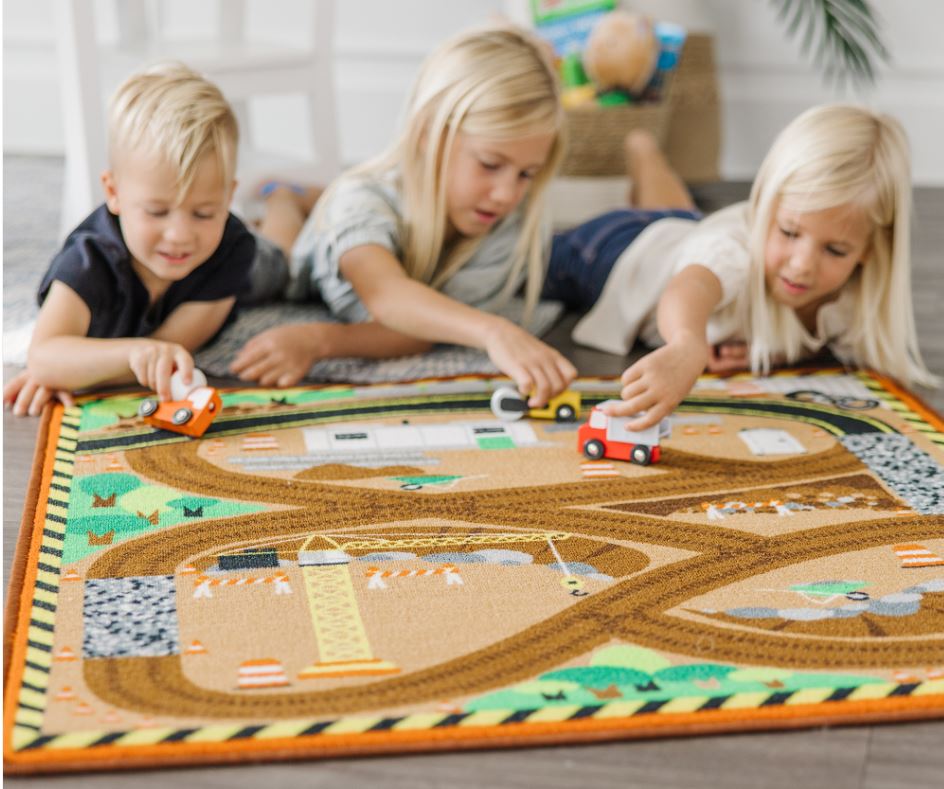 Sit Rug Round Construction Site Truck Rug - PAUA