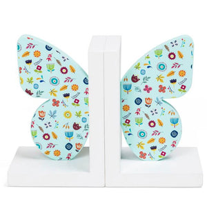 Bookends Butterfly Wooden  Non Slip