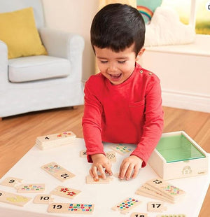 Battat Wooden Self-Correcting Numbers Puzzle Box Set
