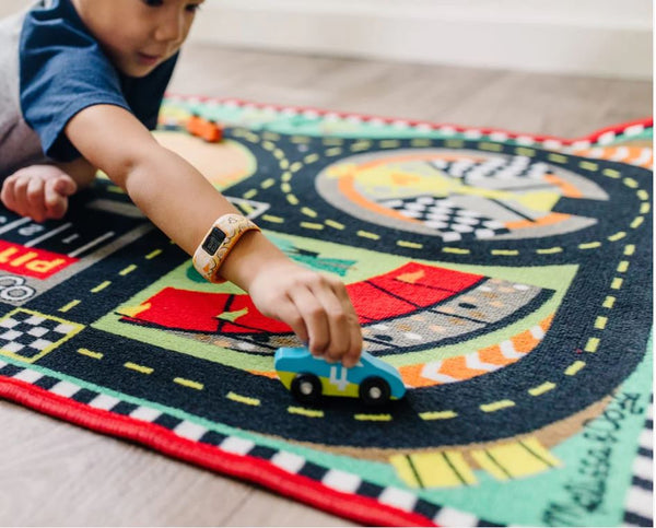 Round Speedway Race Track Rug - PAUA