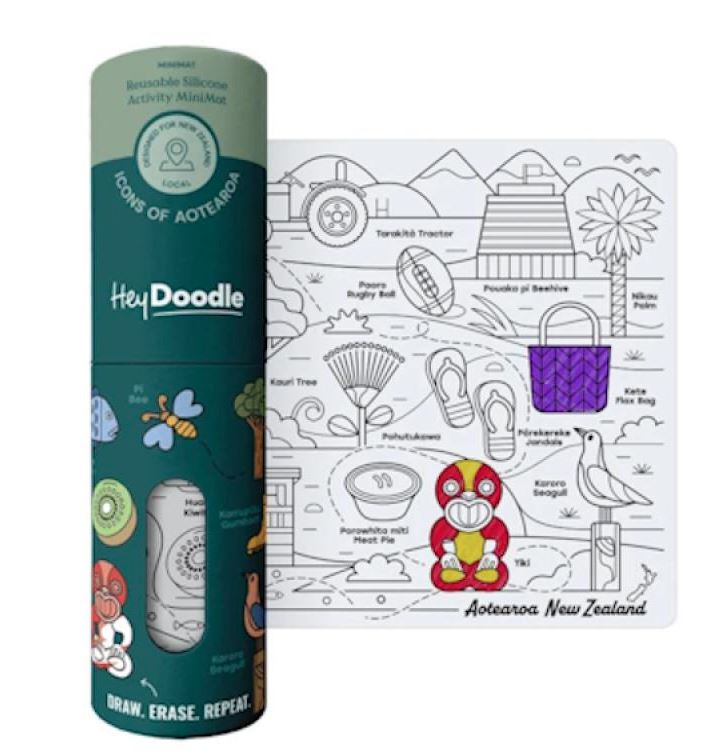 Hey Doodle Silicone Colour Mat Icons of Aotearoa