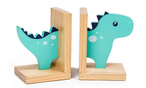 Bookends Wooden Dinosaur Non Slip