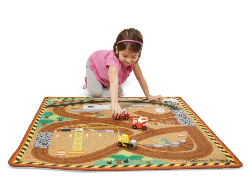 Round Construction Site Truck Rug - PAUA