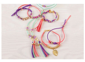 Make It Real Suede Bracelets Gold Link