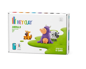 HEY CLAY Animals 6 cans Cow Dog Sheep