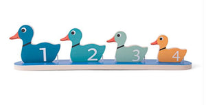 Ducks in a Row - Toss the Bags and Flip the Ducks Wooden Game