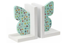 Bookends Butterfly Wooden  Non Slip