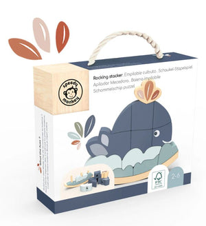 Speedy Monkey Wooden Whale Rocking Stacker