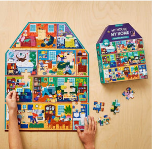 My House My Home Puzzle 100 Piece House shaped