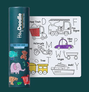 Hey Doodle Silicone Colouring Mat Toot Toot Honk