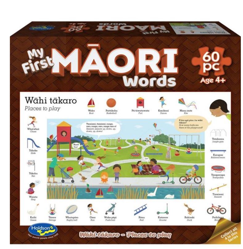 First Words Maori 60pc Jigsaw Wahi Takaro - Places to Play