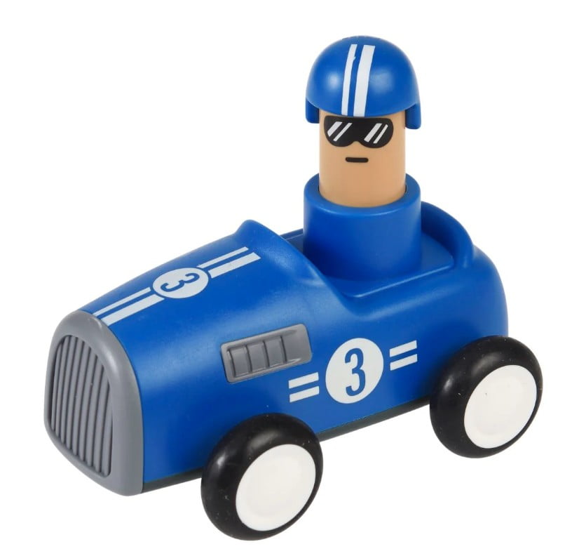 Push Down Racing Car Blue