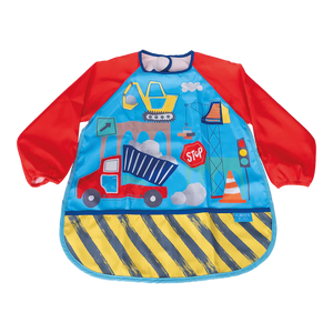 Playtime Apron with Sleeves Construction You Monkey