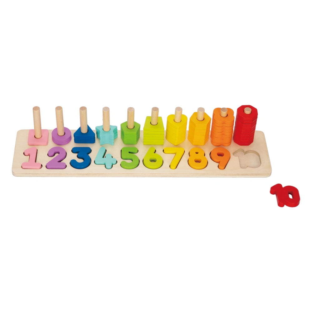 Counting and Shape Stacker Wooden hi Pando