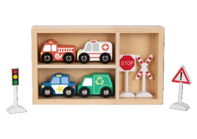 Transportation & Street Signs Set Wooden hi Pando