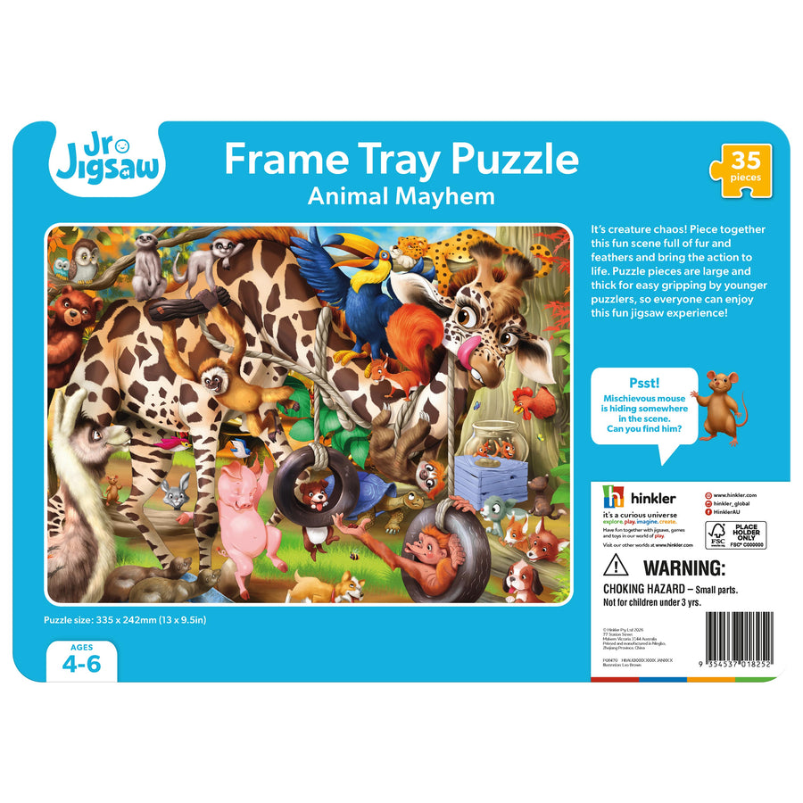 Frame Puzzle Animal Mayhem 35 pieces