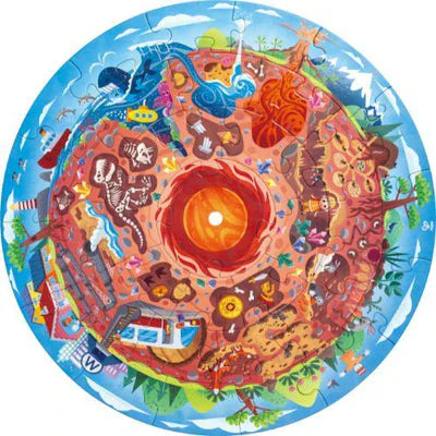 Hape Underground World Puzzle 36 pieces with Poster in 11 languages