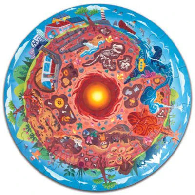 Hape Underground World Puzzle 36 pieces with Poster in 11 languages
