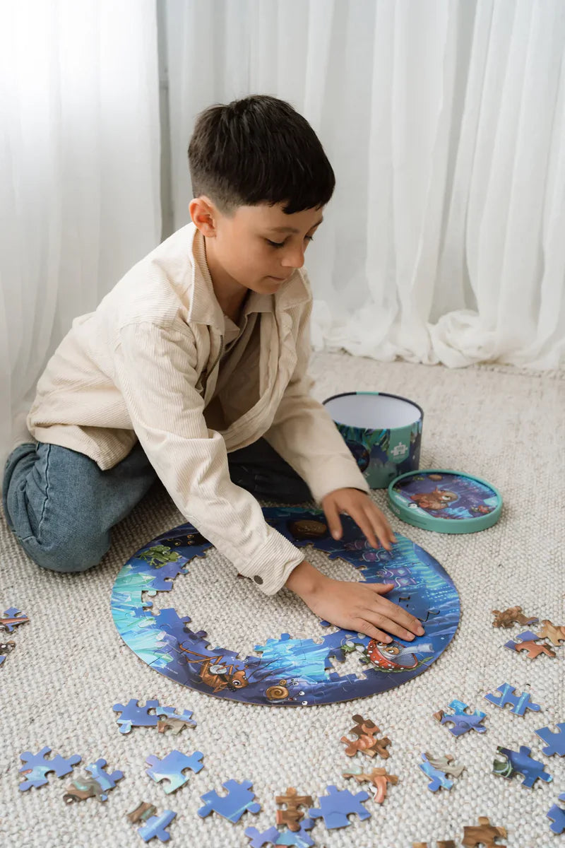 Kuwi Glowworm Puzzle Round 100 pieces