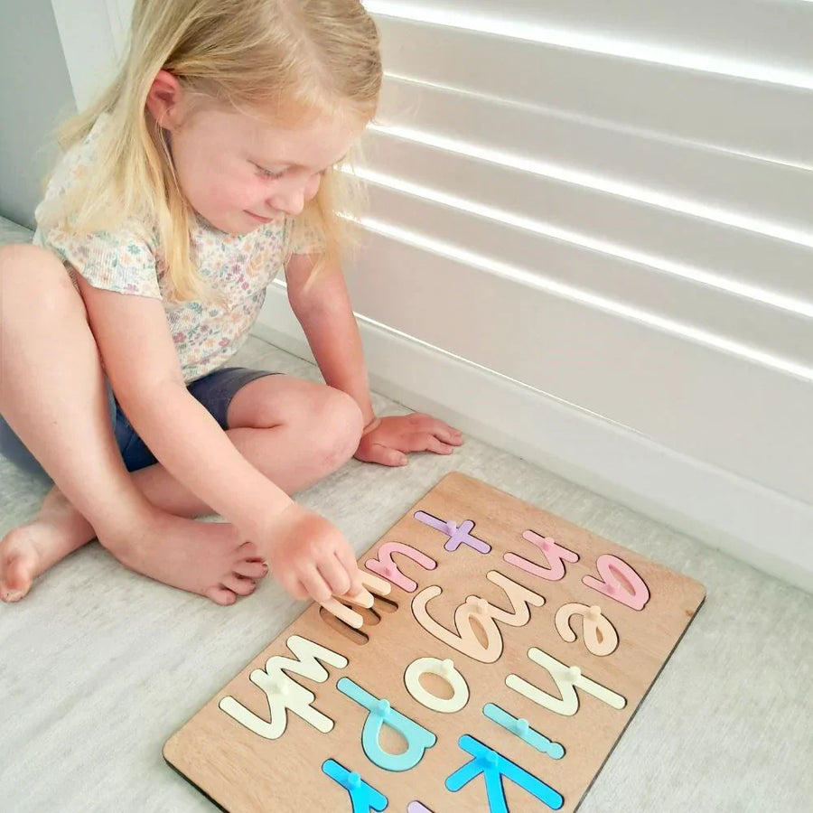 Te Reo Maori Alphabet Puzzle Pastels