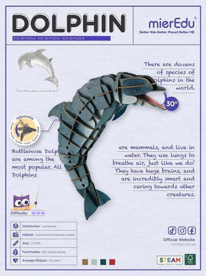 Eco 3D Puzzle - Bottlenose Dolphin