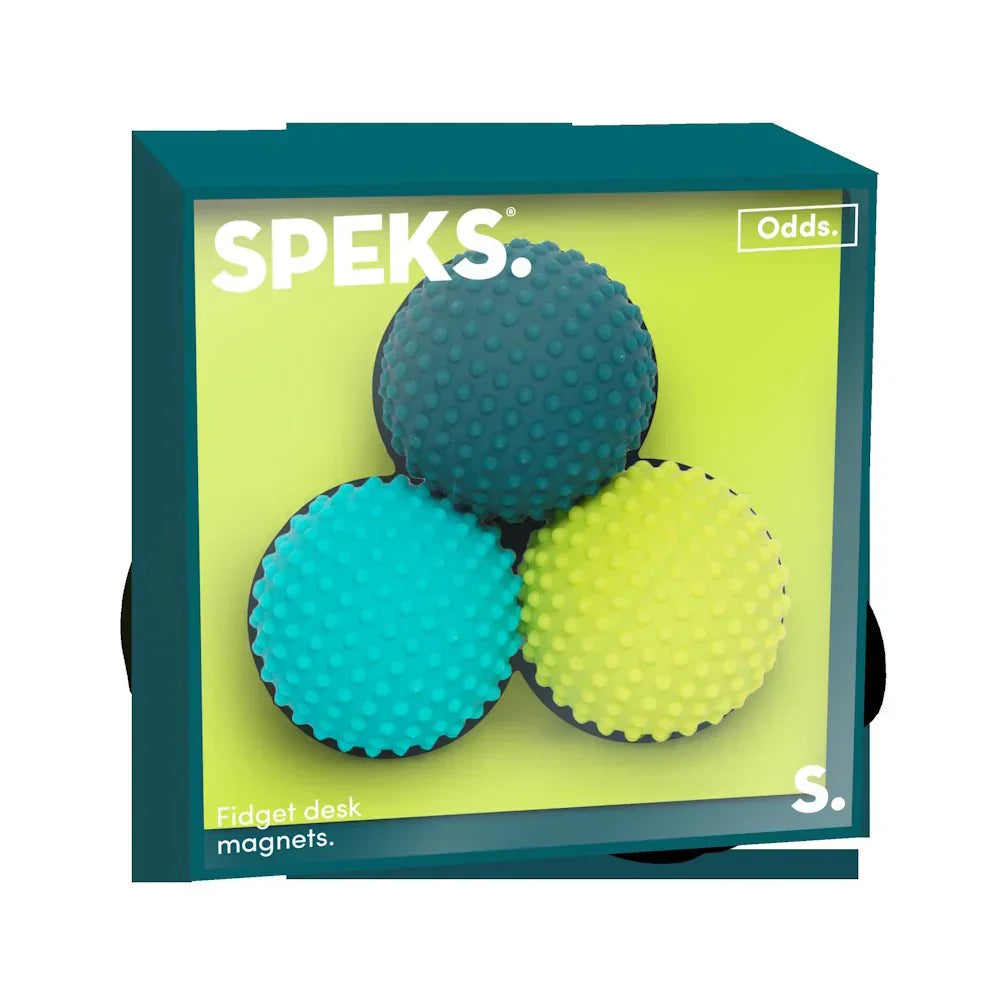 Soft Silicon Covered Fidget Magnets Green 3 piece set Speks