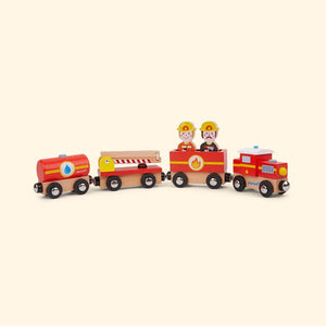 Story Firefighter Train Wooden Janod