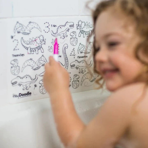 Hey Doodle Silicone Colouring Mat Dinosaur - PAUA
