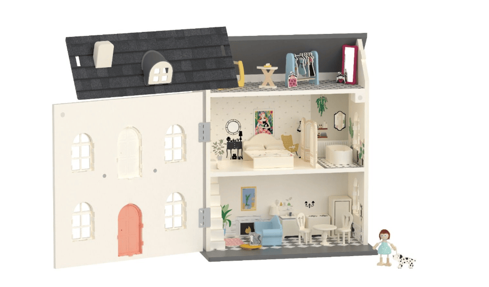 Vintage Dolls House Wooden 36 pieces