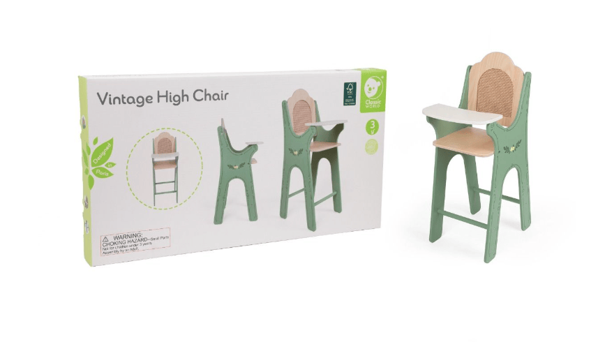 Vintage Wooden High Chair Classic World