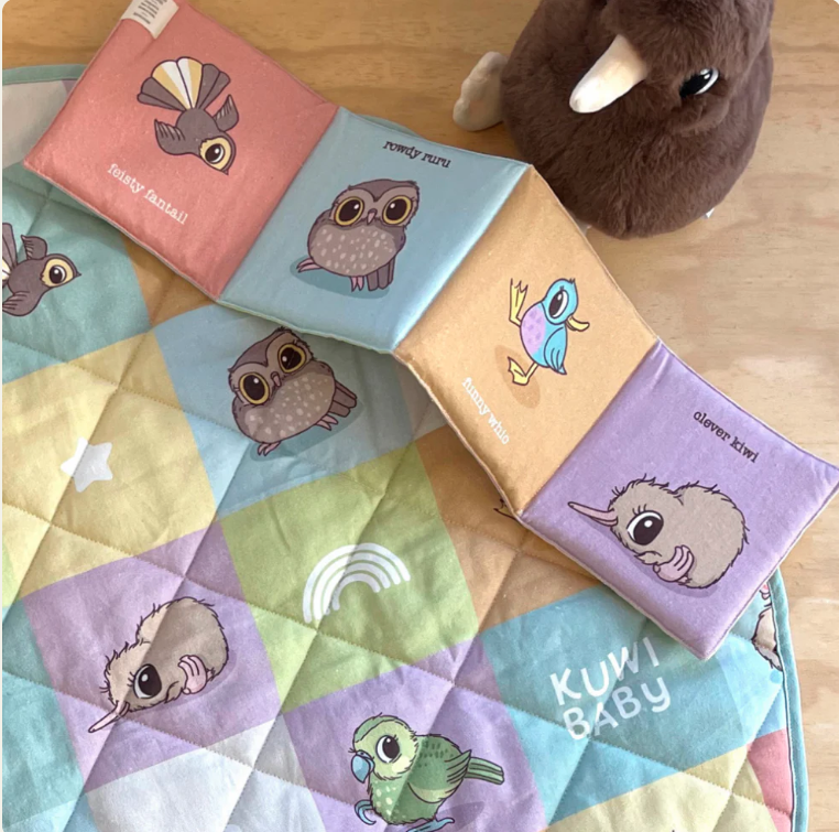 Sleepy Kiwi Fold Out Fabric Book