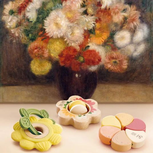 Hape The Met Artful Flowers Rattle Trio