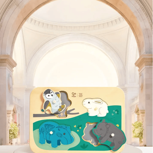 Hape The Met Animal Friends Peg Puzzle