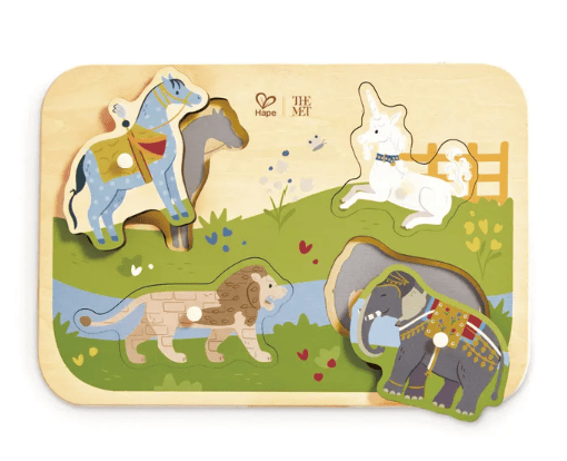 Hape The Met Majestic Animals Peg Puzzle