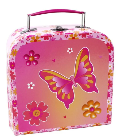 Pink Poppy Tin Tea Set in Carry Case