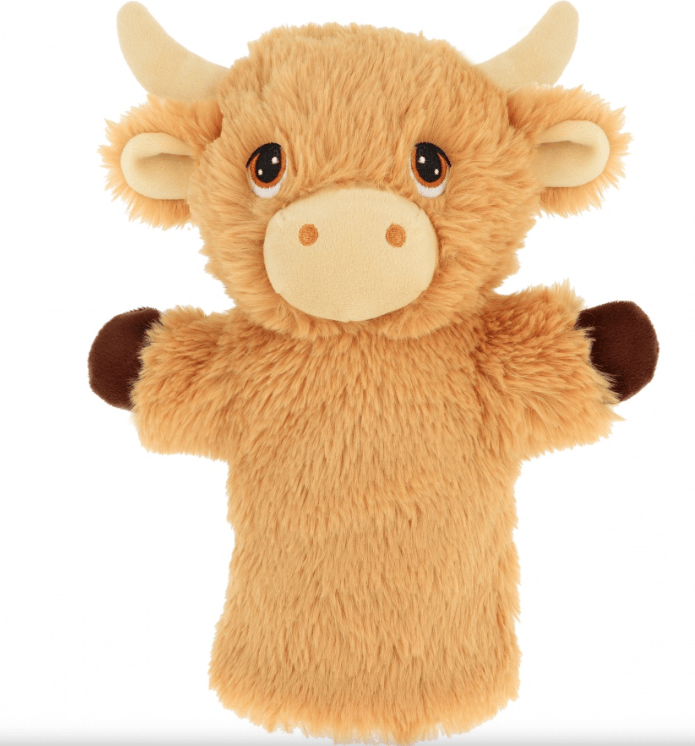 Keeleco Shaggy Cow Hand Puppet