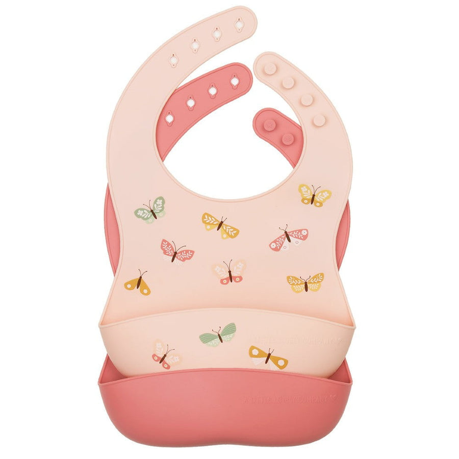 Silicone Bibs:  2 pack Butterflies