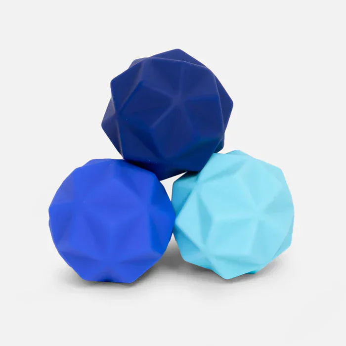 Soft Silicon Covered Fidget Magnets Blue 3 pieces Spek