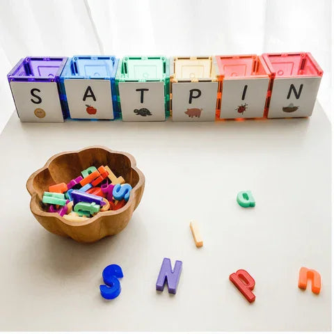 Magnetic Tile Topper Alphabet Uppercase 40 Piece