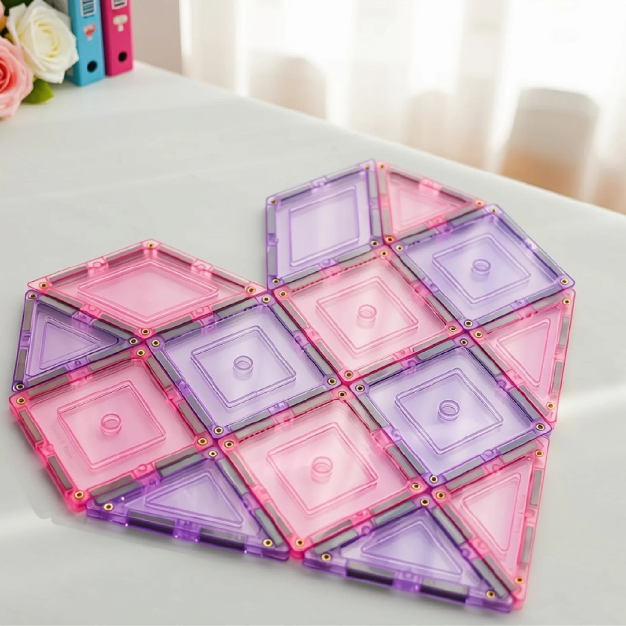 Magnetic Tiles 112 Piece Pastel Builders Set