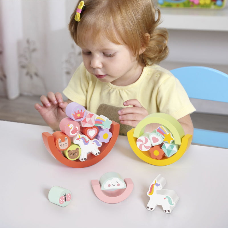 Unicorn Balance Stacker Wooden hi Pando