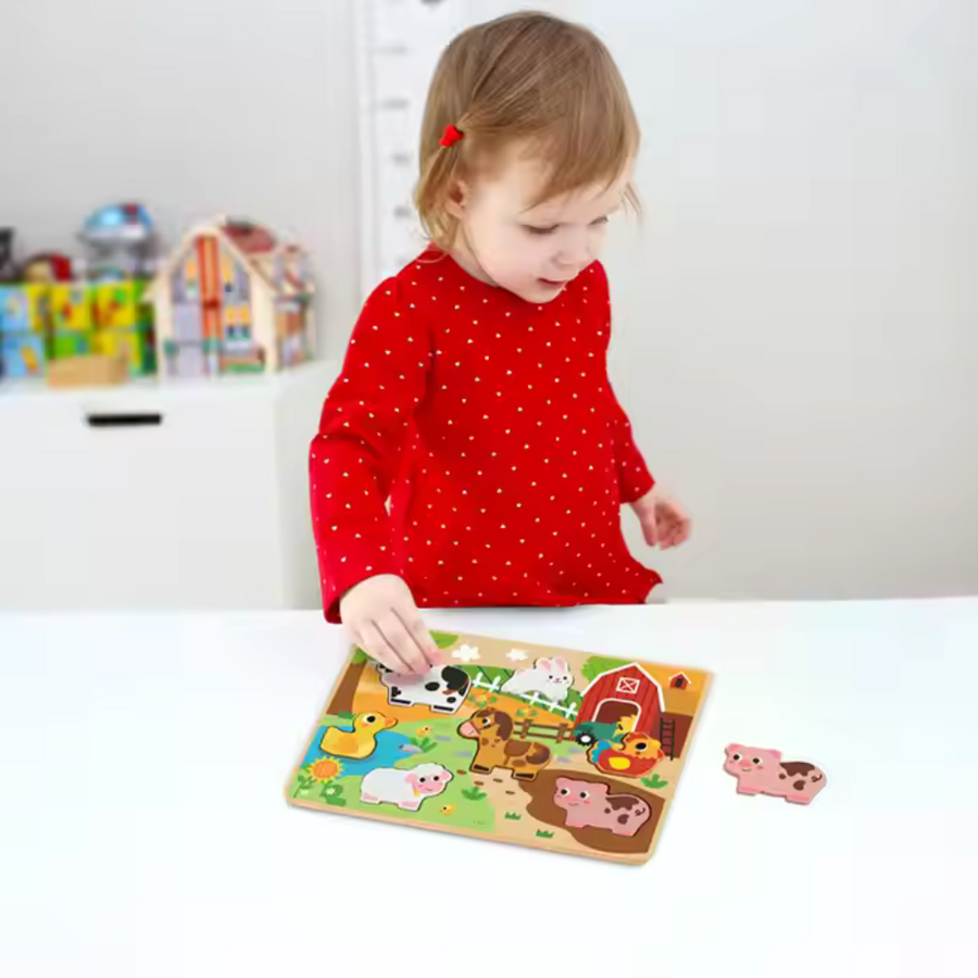 Wooden Chunky Puzzle Farm  hi Pando