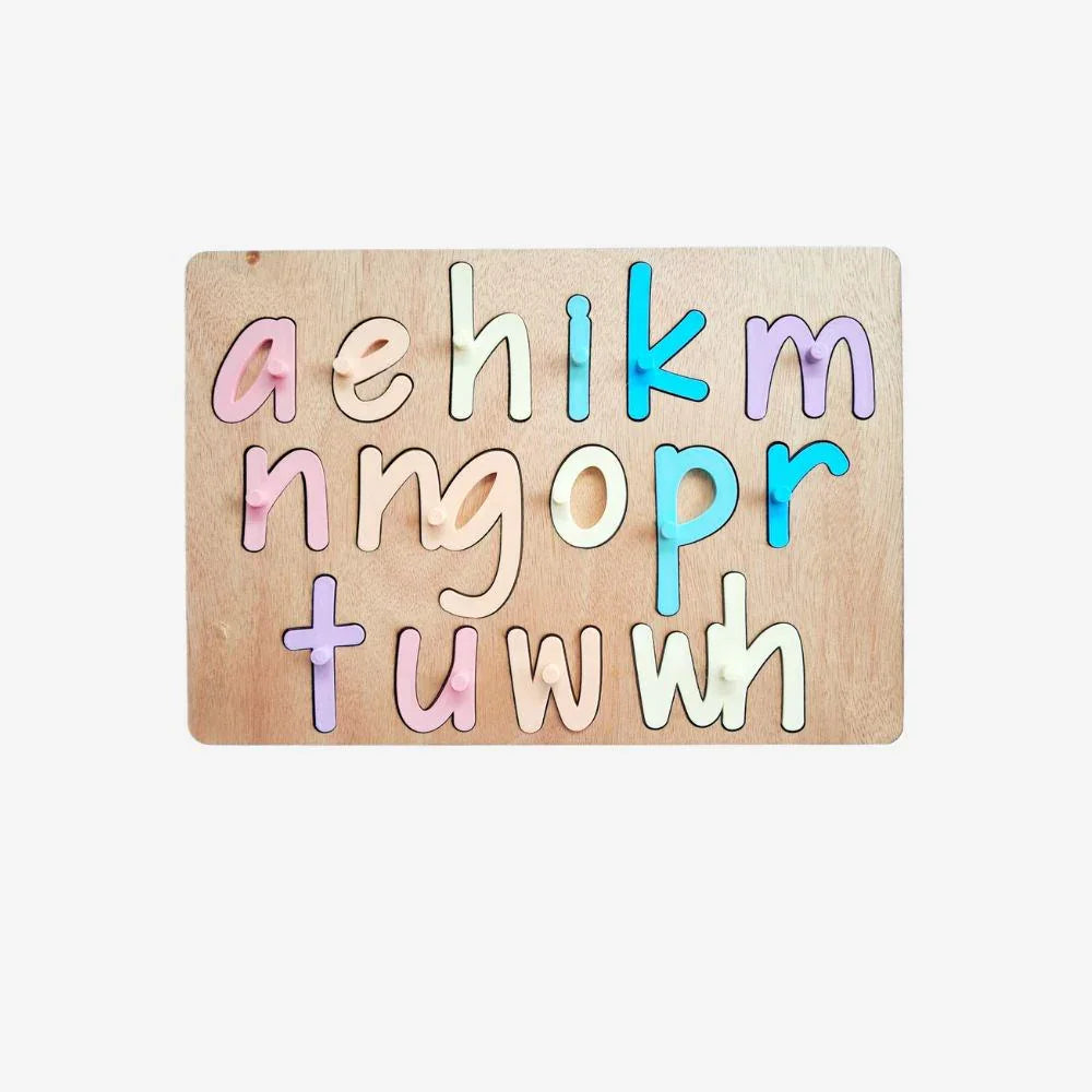 Te Reo Maori Alphabet Puzzle Pastels