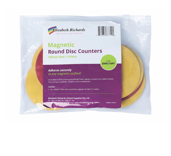 Magnetic Round Disc Counters Large 20 pack - PAUA