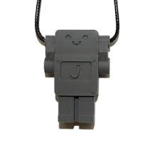 Robot Silicone Pendant grey