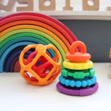 Rainbow Stacker Teether Bright