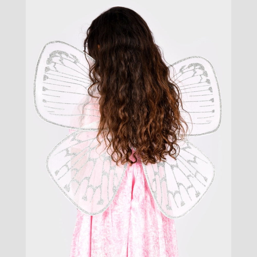 Glitter Wings Silver 60cmwith Organza Bag