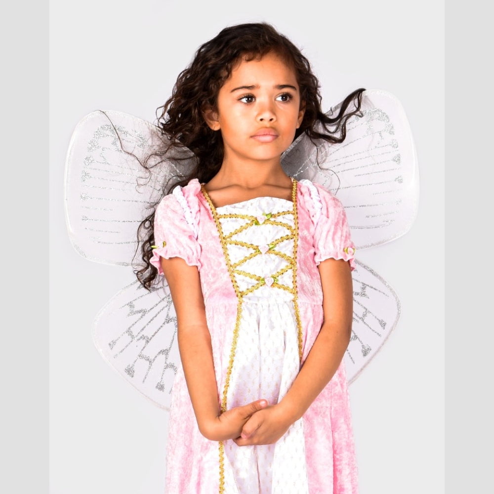 Glitter Wings Silver 60cmwith Organza Bag