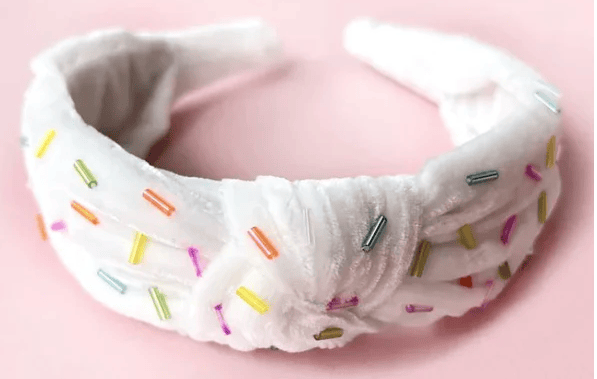 Velvet Fairybread Headband White