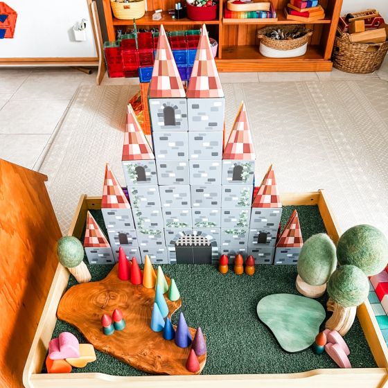 Magnetic Tile Topper Castle Pack 40 Piece